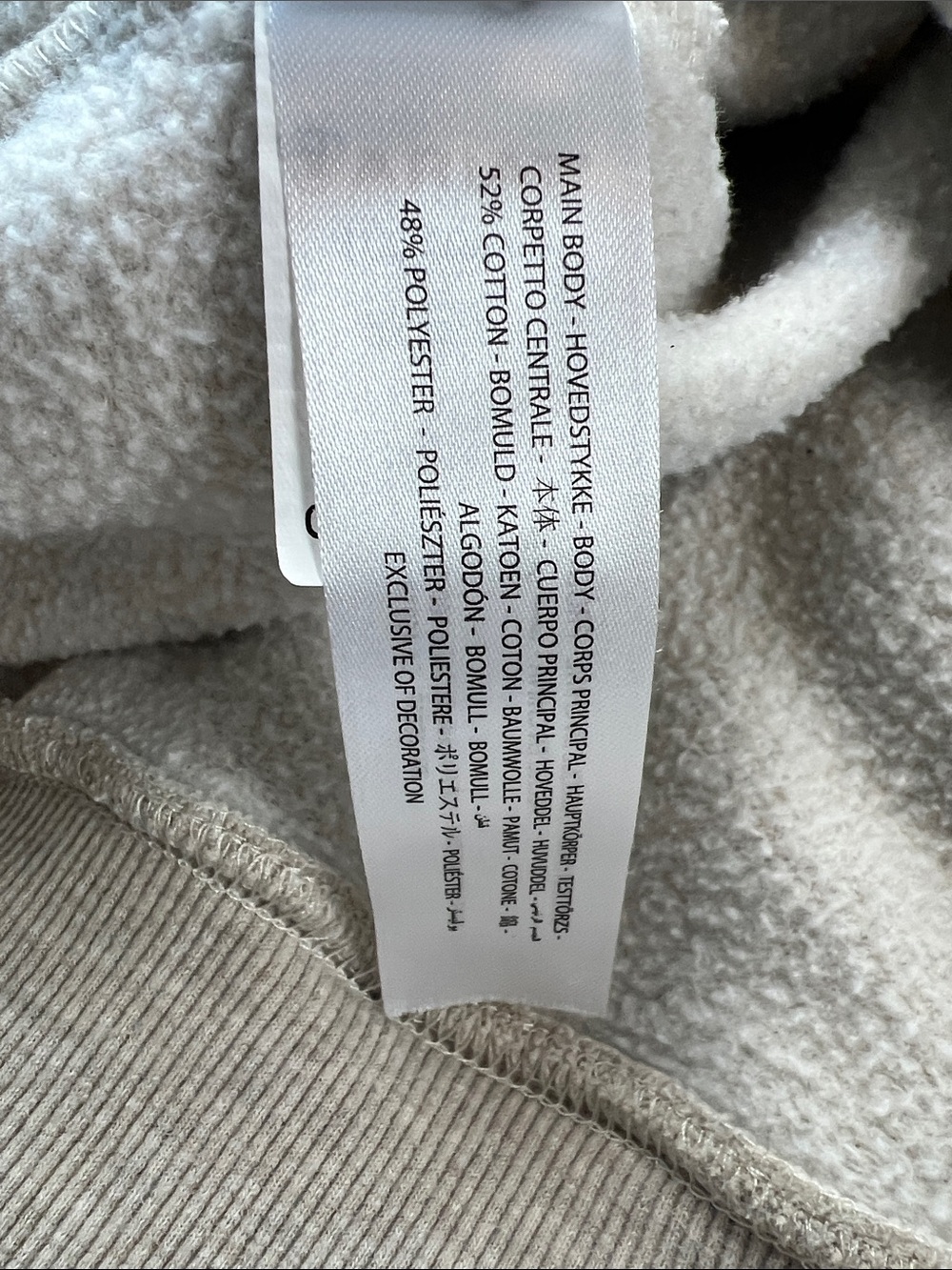 Ariat Women's Logo Hoodie in Oatmeal Heather/Purple - Picture 11 of 12